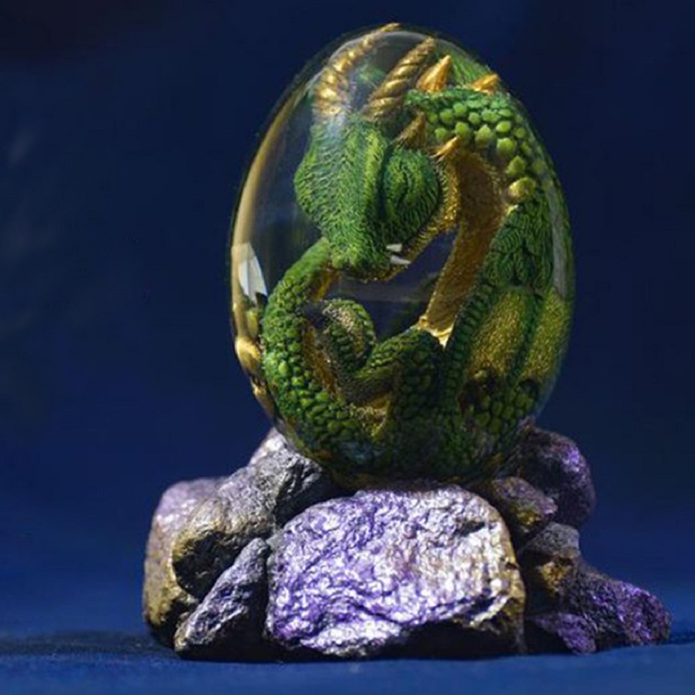 Resin Art Stand - Estatua de huevo de dragón de