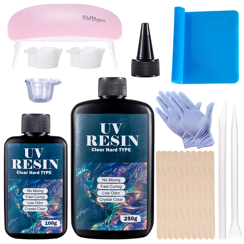 Uv Resin Clear Hard - Kit de pegamento de resina UV
