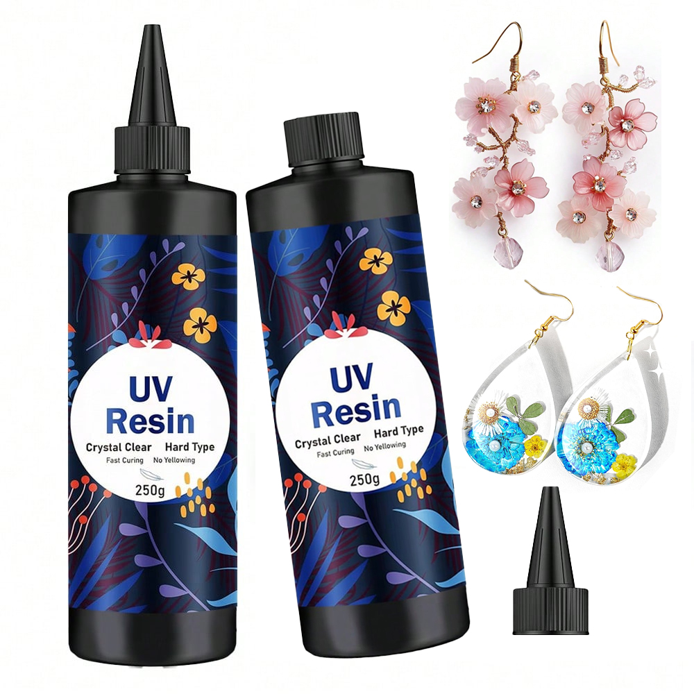 Uv Resin Clear Hard - Resina UV Transparente de 250g/500g, Kit