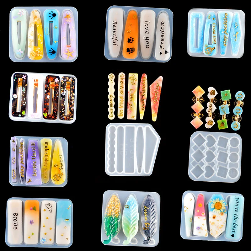 Resin Art Stone - Clip de pelo de resina epoxi