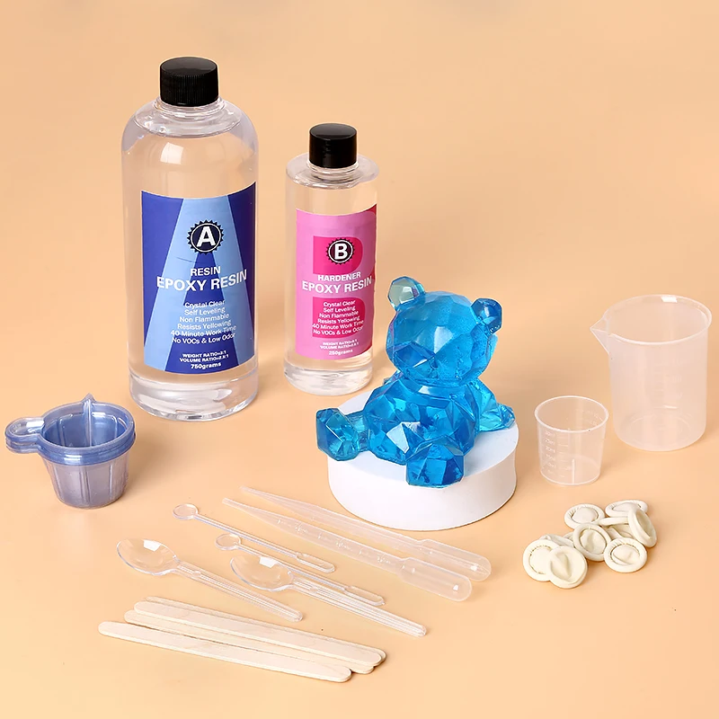 Resin Art Stone - Kit de resina epoxi transparente, resina