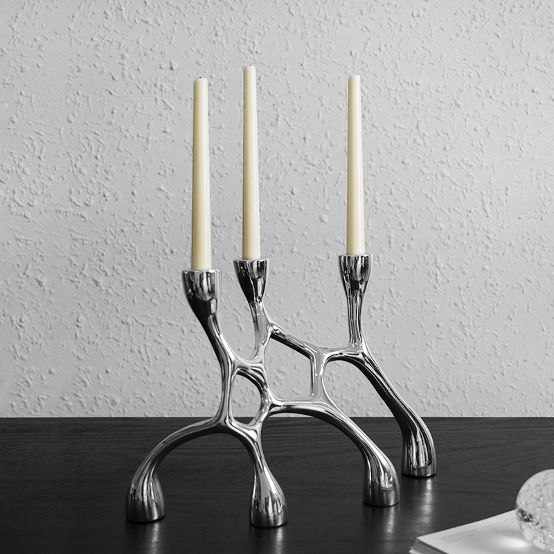 Resin Art Stand - Candelabros artísticos de resina irregulares de