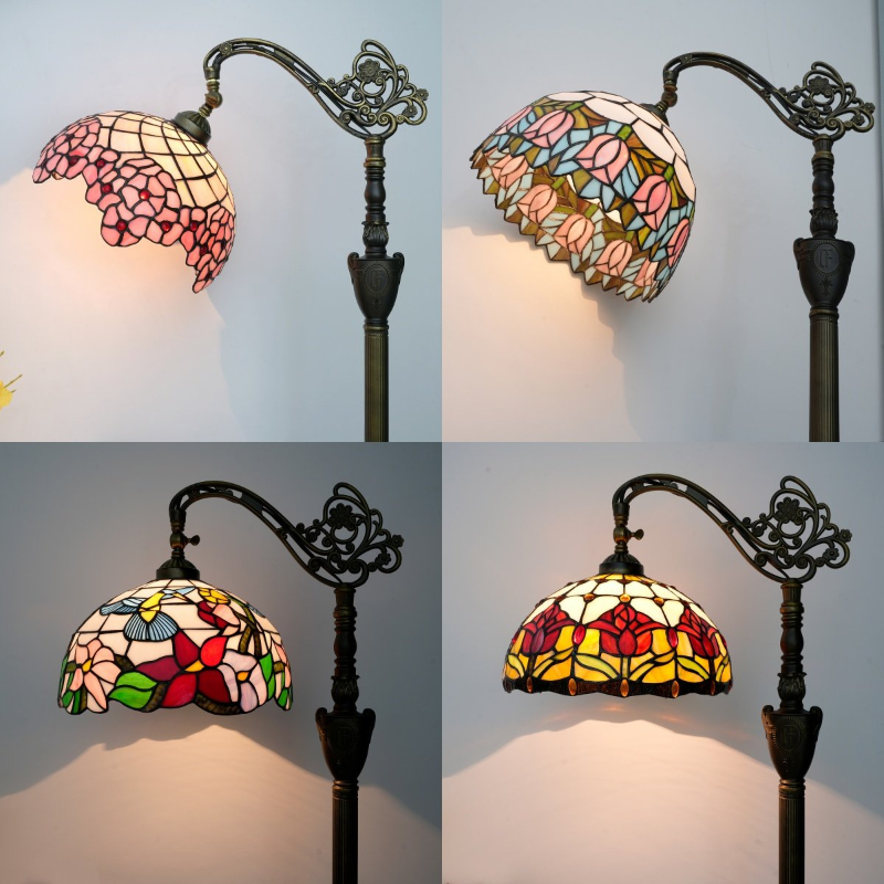 Resin Art Stand - Lámparas de pie Tiffany con diseño