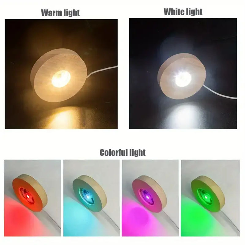 Base de luz nocturna LED redon - Resin Art Stand reseña y precio