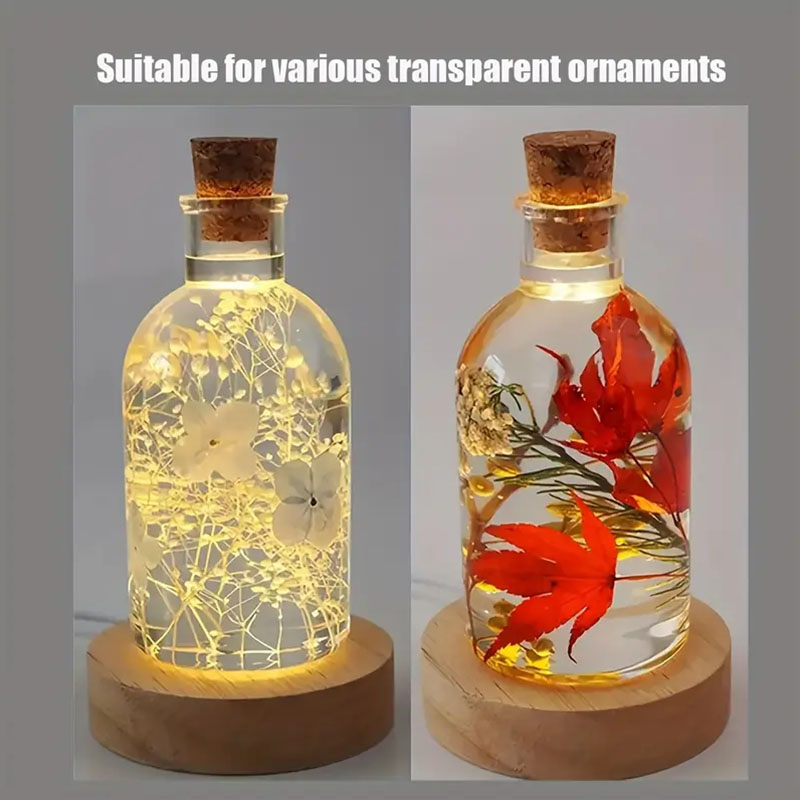 Base de luz nocturna LED redon - Resin Art Stand reseña y precio