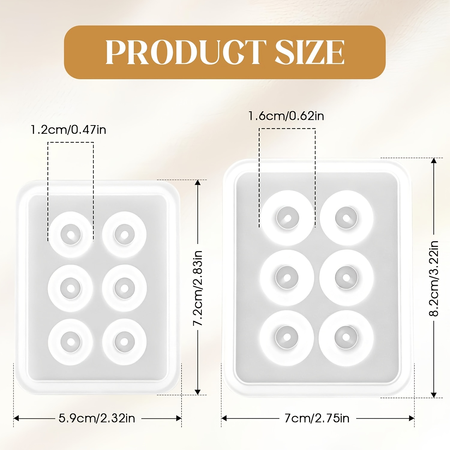 Dos moldes perforados de silic - Resin Art Stone reseña y precio