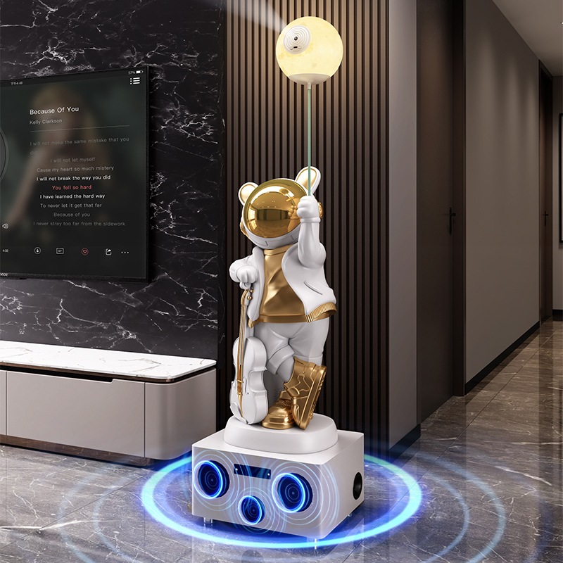 Estatua de conejo y astronauta - Resin Art Floor reseña y precio