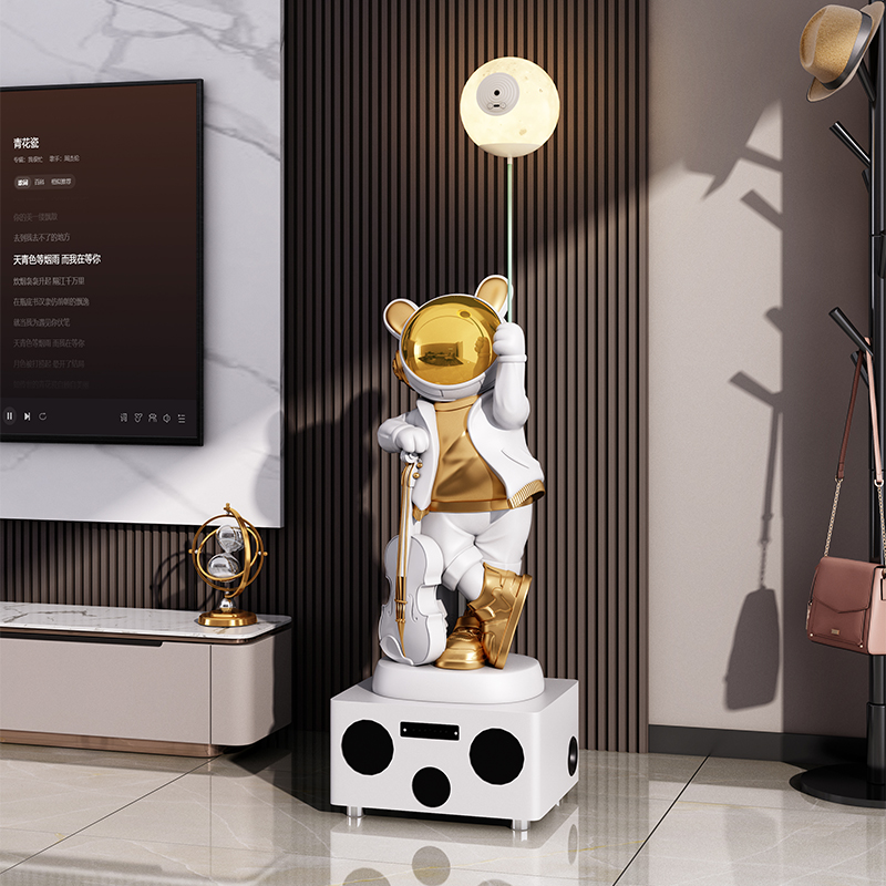 Estatua de conejo y astronauta - Resin Art Floor reseña y precio