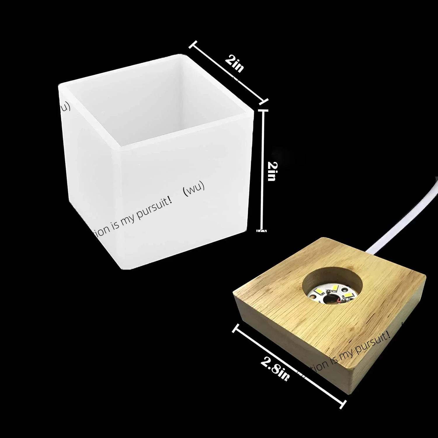 Molde de resina de luz cuadrad - Resin Art Stand reseña y precio