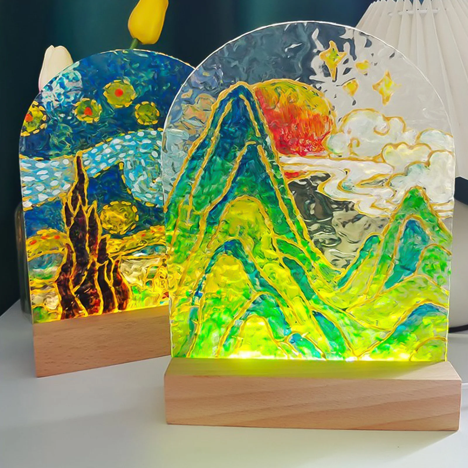Base de Madera con Luz LED par - Resin Art Stand reseña y precio