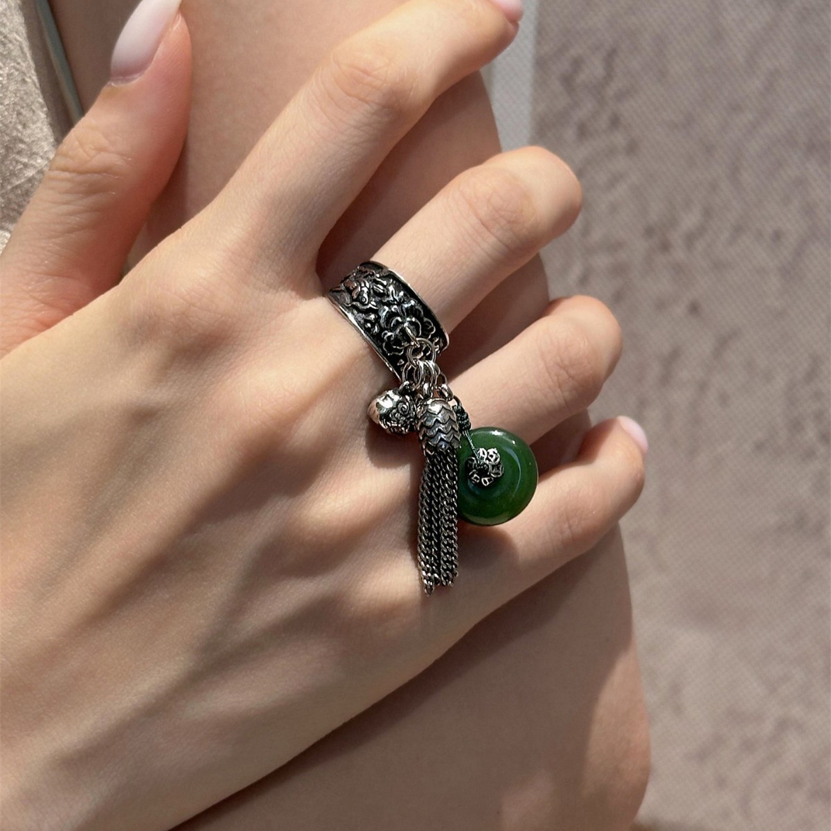 WJFH-ARTS Anillo abierto con b - Resin Art Ring Design reseña y precio