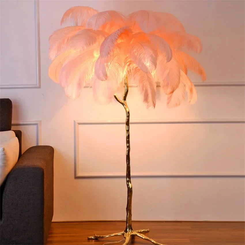 Lámparas De pie De plumas De a - Resin Art Stand reseña y precio