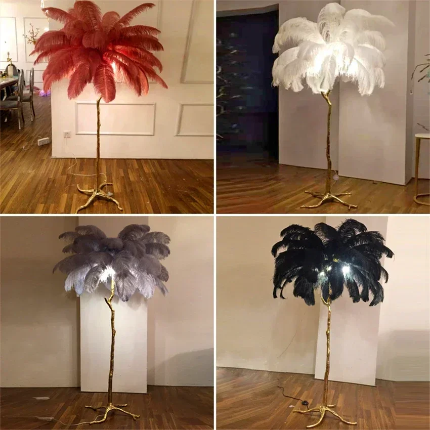 Lámparas De pie De plumas De a - Resin Art Stand reseña y precio