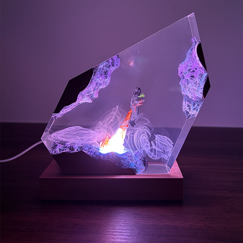 Lámpara de Mesa de Resina con  - Resin Art And Decor reseña y precio