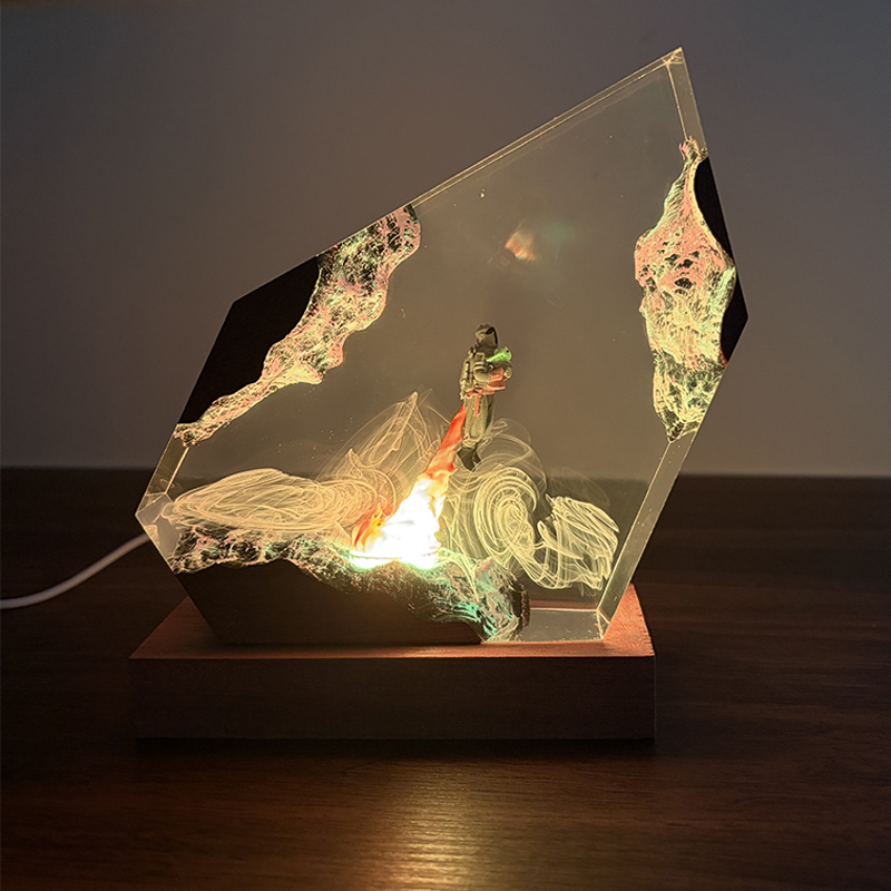 Lámpara de Mesa de Resina con  - Resin Art And Decor reseña y precio