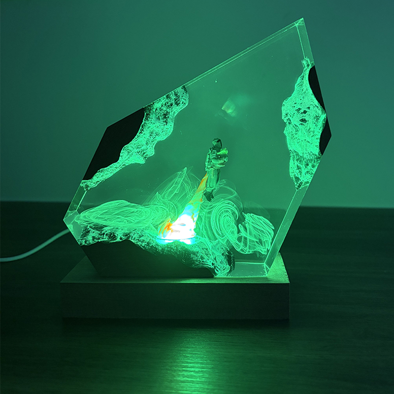 Lámpara de Mesa de Resina con  - Resin Art And Decor reseña y precio