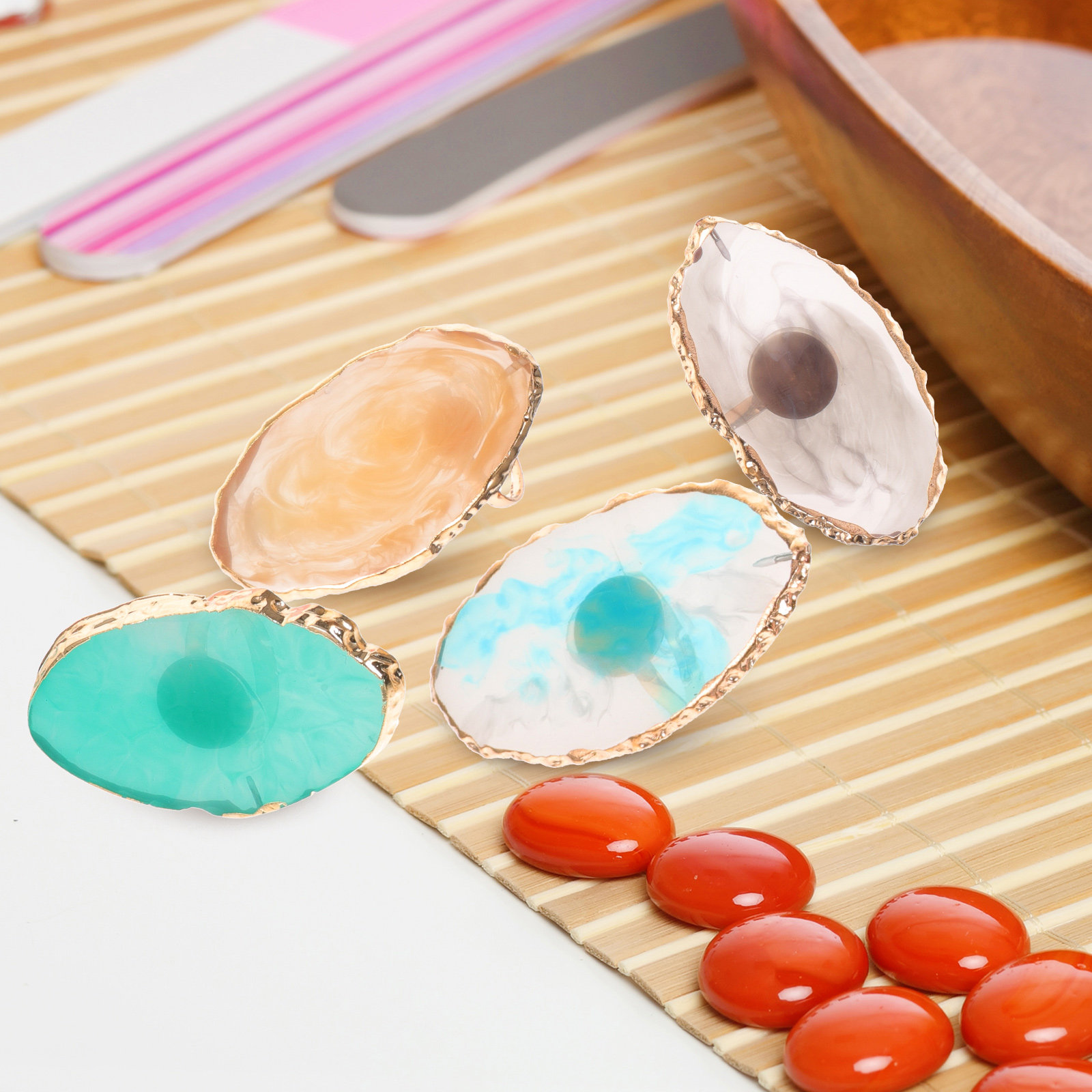 Paleta de mezcla de colores de - Resin Art Ring Design reseña y precio