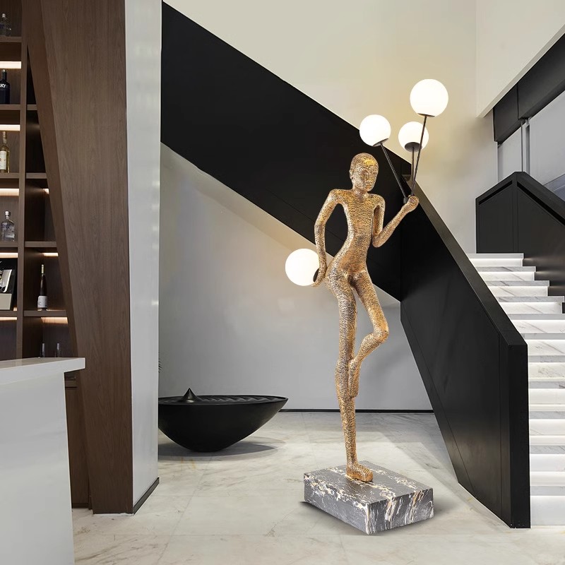 Lámpara de pie para sala de es - Resin Art Floor reseña y precio