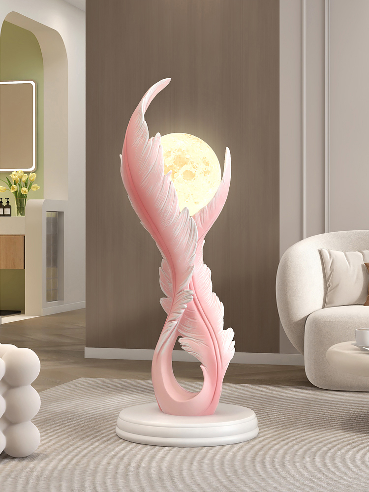 Estatua de resina de plumas lu - Resin Art Floor reseña y precio