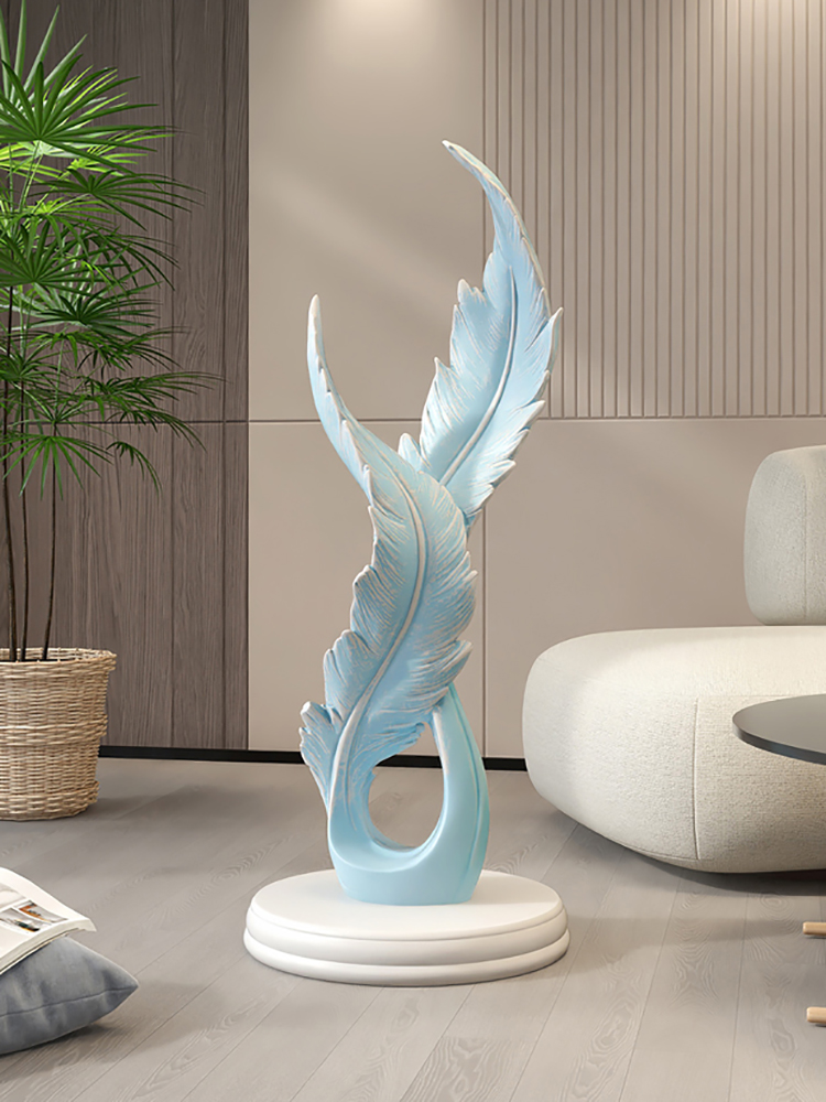 Estatua de resina de plumas lu - Resin Art Floor reseña y precio