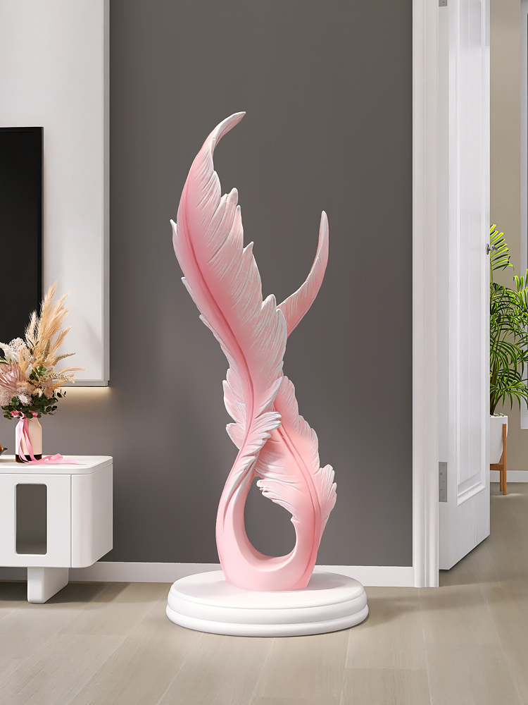 Estatua de resina de plumas lu - Resin Art Floor reseña y precio