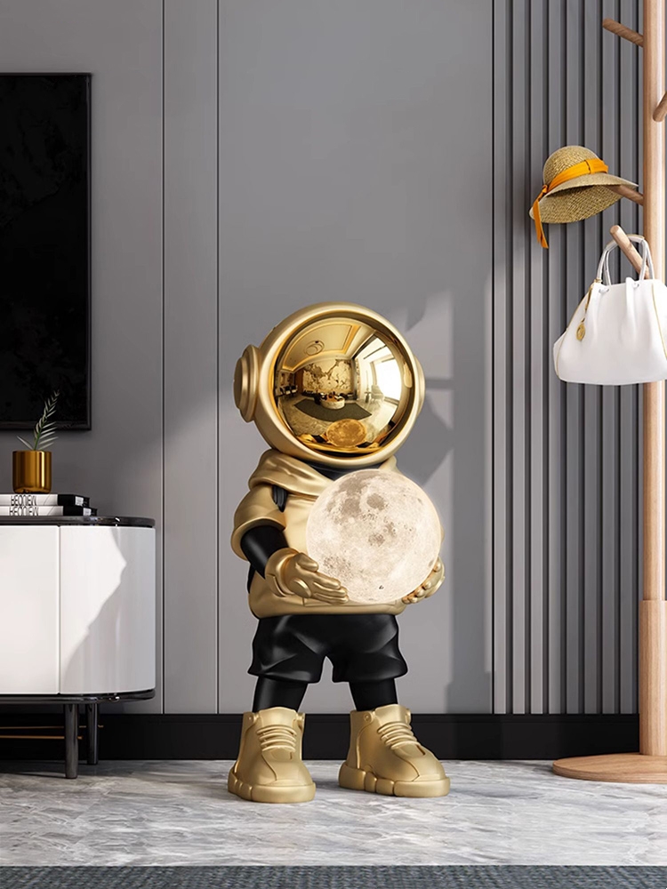 Estatua de astronauta con Blue - Resin Art Floor reseña y precio