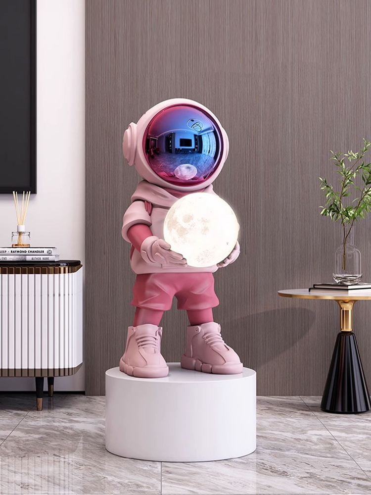 Estatua de astronauta con Blue - Resin Art Floor reseña y precio